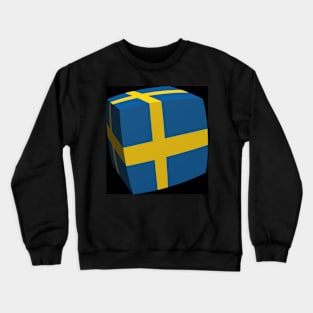 Swedish Flag cubed. Crewneck Sweatshirt